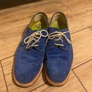 Oliver Sweeney Blue Suede Oxfords